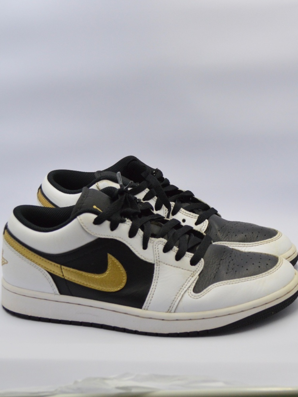 Nike Air Jordan 1 Low 'Gold Swoosh' Men's Shoes Size 9